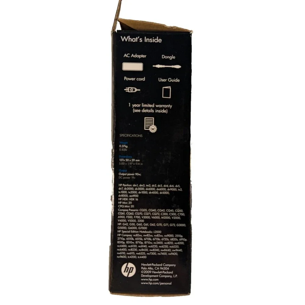 New Replacement HP 90W AC Adapter (KG298AA#ABA)